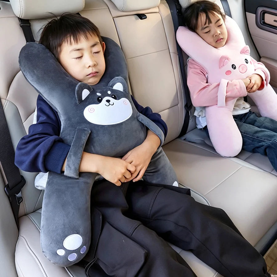 Kids Car Seat Neck Pillow – Back Seat Travel Sleep Aid