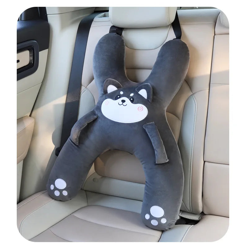A Color Name Kids Car Seat Neck Pillow – Back Seat Travel Sleep Aid