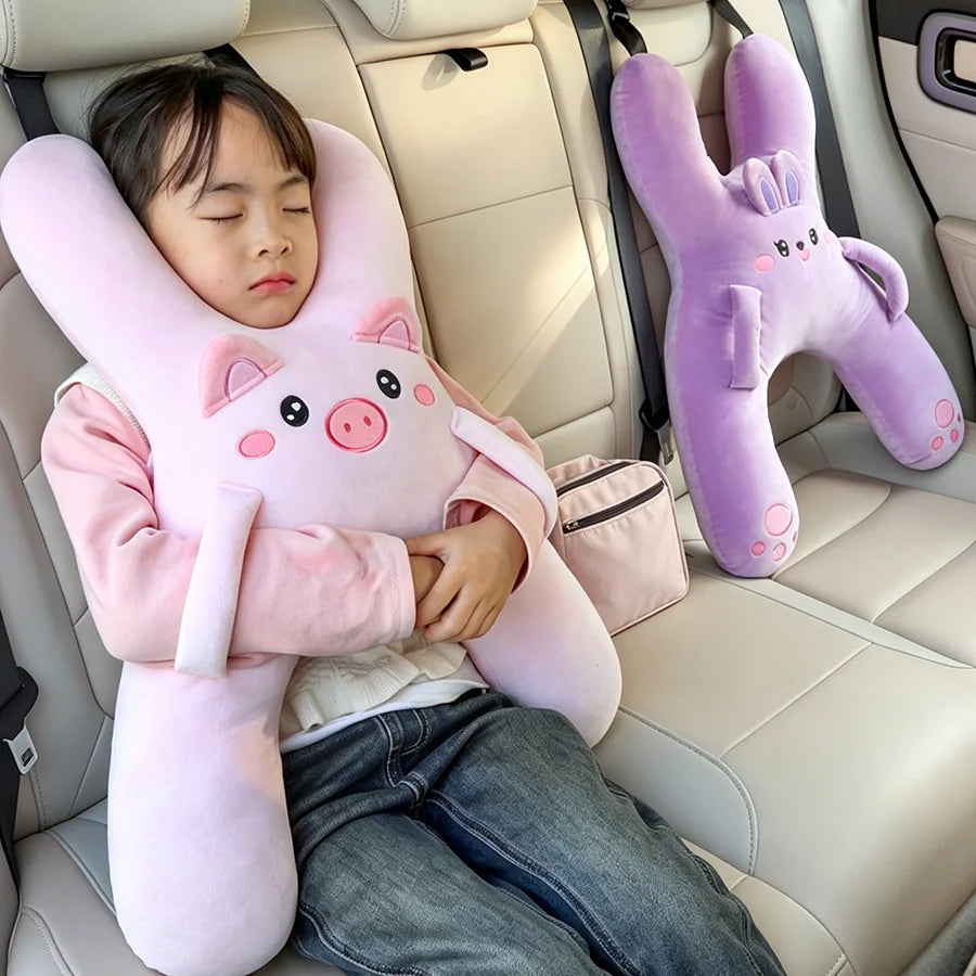 Kids Car Seat Neck Pillow – Back Seat Travel Sleep Aid